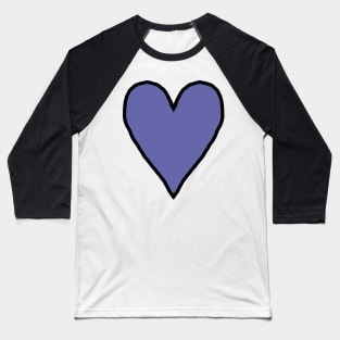 Very Peri Periwinkle Blue Heart Line Drawing Color of the Year 2022 Baseball T-Shirt